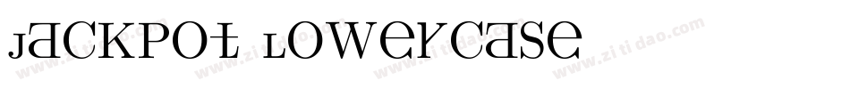 Jackpot Lowercase字体转换